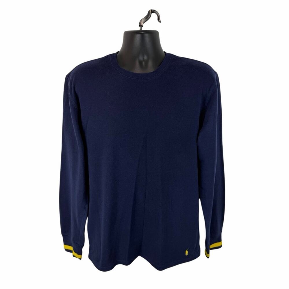 Polo Ralph Lauren Cozy Lounge Crewneck Sweatshirt Navy Blue Size Large